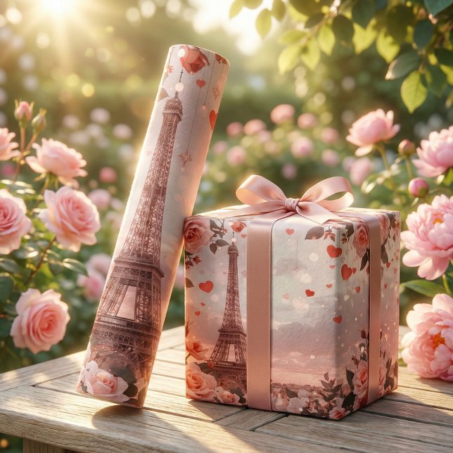 Dreamy Paris Romance: Eiffel Tower Geschenkpapier (Von Creator hochgeladen)