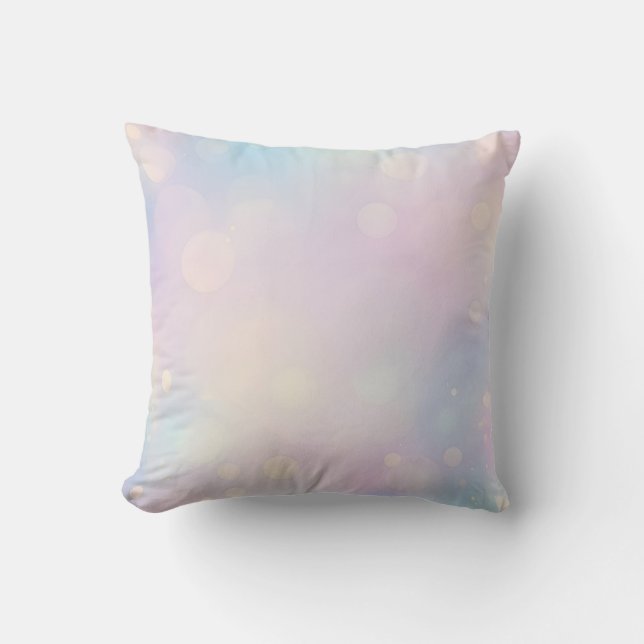Dreamy Pastel Bokeh Hintergrund Kissen (Vorderseite)