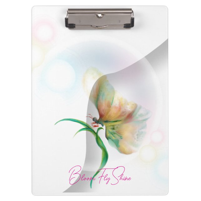 Dreamy Pastel Butterfly-Zwischenablage Klemmbrett (Vorderseite)
