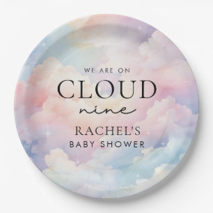 Dreamy Pastel Cloud Nine Baby Dusche Pappteller