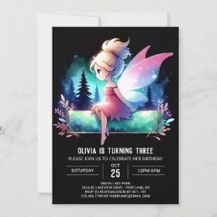 Dreamy Pastel Fairy Birthday Einladung