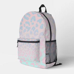 Dreamy Pastel Leopard Print Backpack Bedruckter Rucksack
