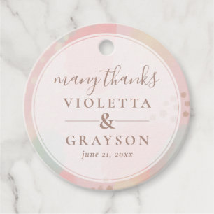 Dreamy Pastel Modern Art Wedding Geschenkanhänger
