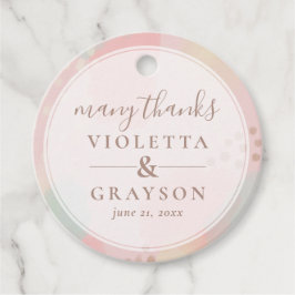 Dreamy Pastel Modern Art Wedding Geschenkanhänger