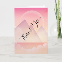 Dreamy Pastel Mountain Landschaft Danke Karte