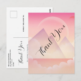 Dreamy Pastel Mountain Landschaft Danke Postkarte