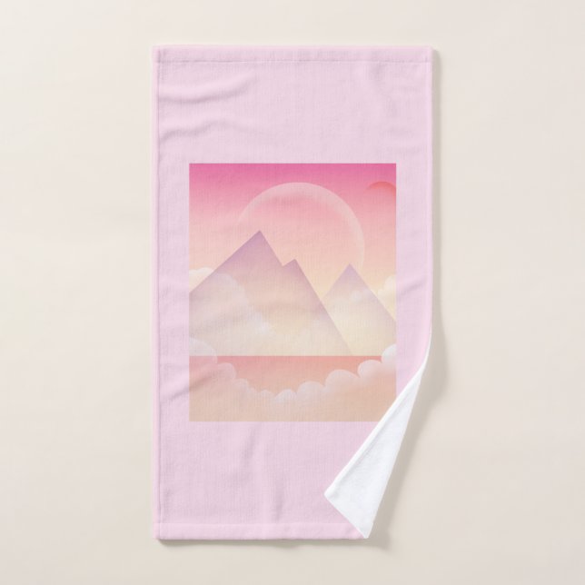 Dreamy Pastel Mountain Landschaft Handtuch (Handtuch)
