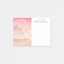 Dreamy Pastel Mountain Landschaft Post-it Klebezettel