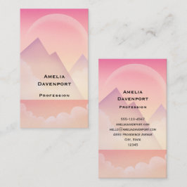 Dreamy Pastel Mountain Landschaft Visitenkarte