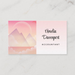 Dreamy Pastel Mountain Landschaft Visitenkarte