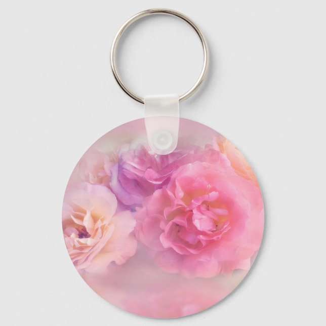 Dreamy Pastel Rose Schlüsselanhänger (Vorderseite)