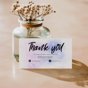 Dreamy Pastel Sky Splash Business Danke Card Visitenkarte