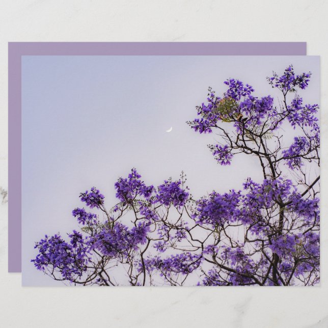 Dreamy pastel spring tree Scrapbook Paper (Vorne/Hinten)