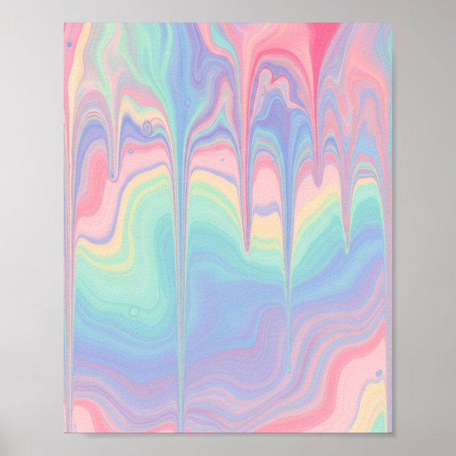 Dreamy Pastel Swirl Poster (Vorne)