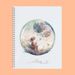 Dreamy Pastel World Spirale Muster Notizbuch