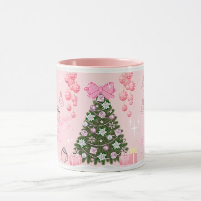 Dreamy Pink Christmas Mug / Soft Girl✨ (Centre)