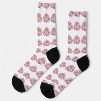 Dreamy Pink Clouds Design - Soft and Whimsical Socken