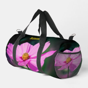 Dreamy Pink Cosmos Blume Personalisiert Duffle Bag