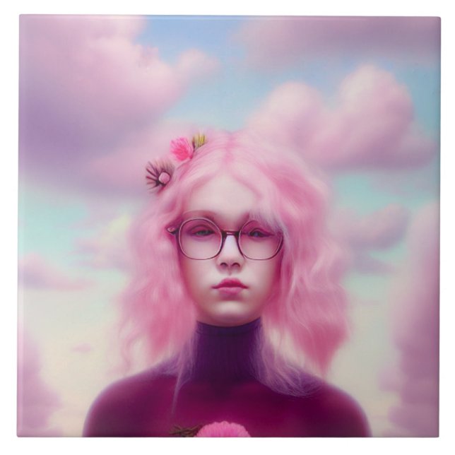 Dreamy Pink Fliese (Vorderseite)