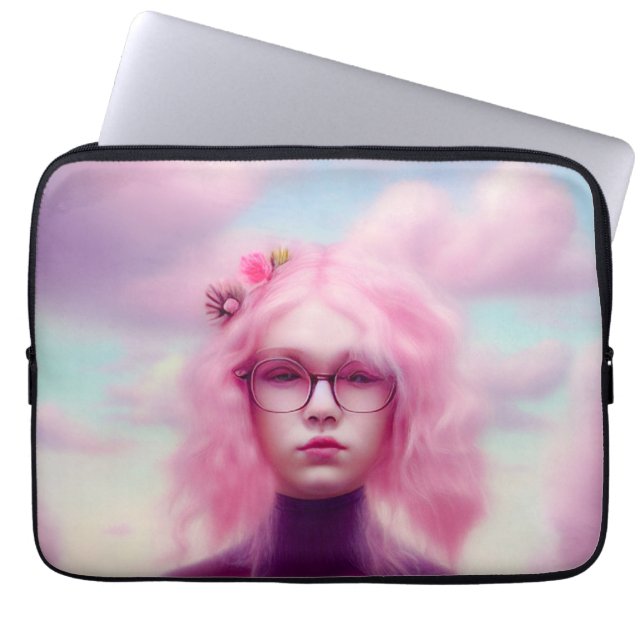 Dreamy Pink Laptopschutzhülle (Vorderseite)
