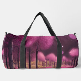 Dreamy Pink Nightscape Duffle Bag