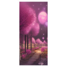 Dreamy Pink Nightscape Lesezeichen