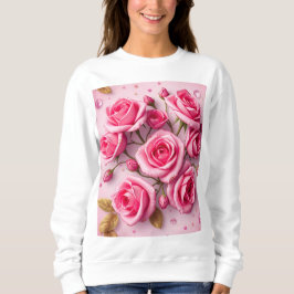 Dreamy Pink Roses Sweatshirt