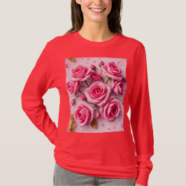 Dreamy Pink Roses T - Shirt