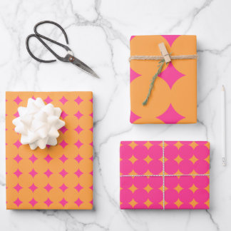 Dreamy Pink Stars Geschenkpapier Set