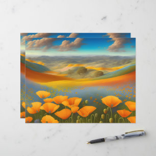 Dreamy Poppies Digital Art Scrapbook Paper