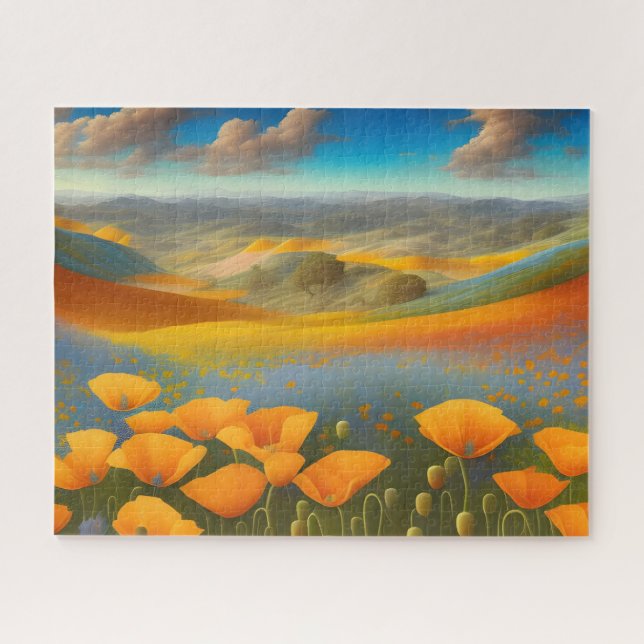 Dreamy Poppies Digitale Kunst (Horizontal)