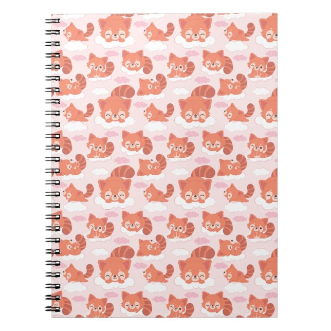 Dreamy Red Panda Spiral Carnet photo (Devant)