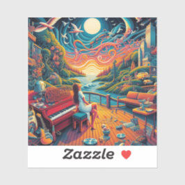 Dreamy Riverfront Harmonie Aufkleber