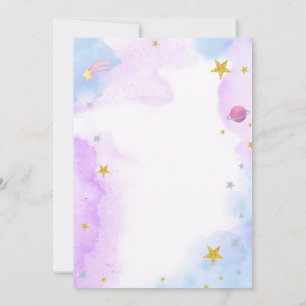 Dreamy rose Unicorn Invitation Anniversaire