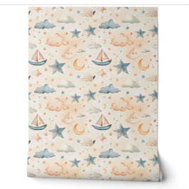 Dreamy Sailboats & Stars Tapete