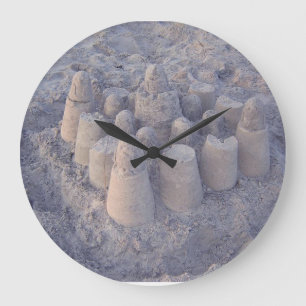 dreamy sandcastle große wanduhr