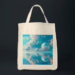 Dreamy Sky Surreal Nature Landscape Tragetasche<br><div class="desc">A serene surreal landscape where crystal-clear spheres float peacefully beneath an expansive blue sky filled with soft clouds.</div>