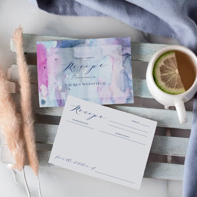 Dreamy Spring Bridal Shower Activity Recipe Card  (Von Creator hochgeladen)