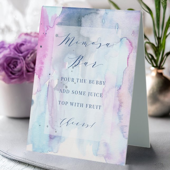 Dreamy Spring Bridal Shower Mimosa Bar Table Sign  Tischaufsteller (Von Creator hochgeladen)