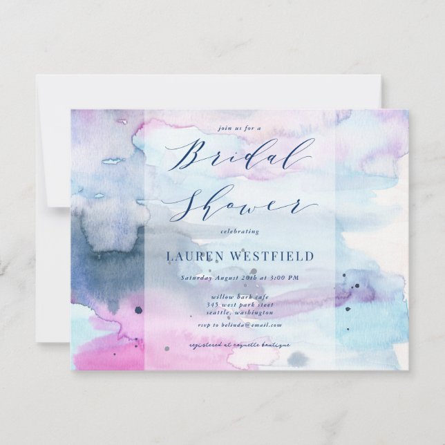 Dreamy Spring Lavender Bridal Shower Invitation Einladung (Vorderseite)
