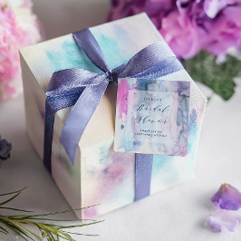 Dreamy Spring Watercolor Bridal Shower Favor Tag Geschenkanhänger