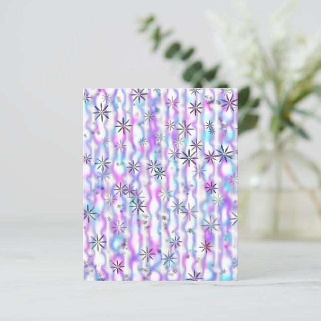 Dreamy Starburst Waves Pattern Scrapbook Paper (Stehend Vorderseite)