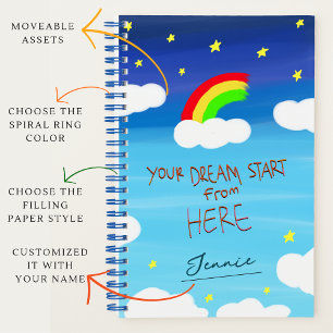 Dreamy Starry Night Dream Book Notizbuch
