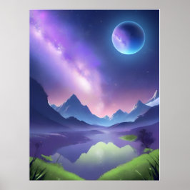 Dreamy Starry Night Poster