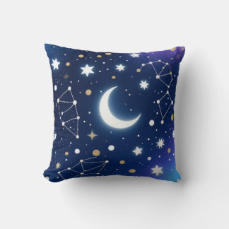 Dreamy Starry Night Sky Throw Kissen - Celestial C
