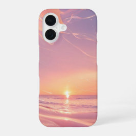 Dreamy Sunset Beach & Stardust Phone Case iPhone 16 Hülle