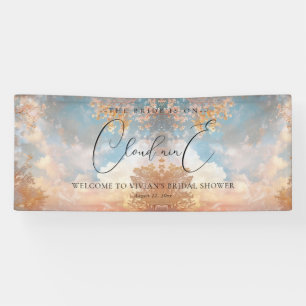 Dreamy Sunset Cloud Nine Brautparty Willkommen Banner