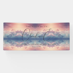 Dreamy Sunset Cloud Nine Brautparty Willkommen Banner