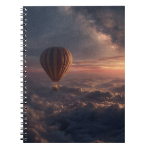 Dreamy Sunset Sky Balloon Notebook Notizblock