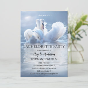 Dreamy Swan Lake Junggeselinnen-Abschied Einladung